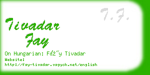 tivadar fay business card